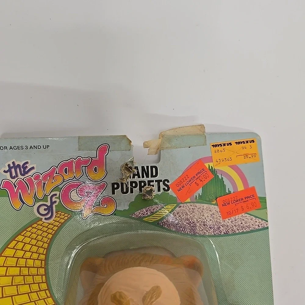 The Wizard of Oz Hand Puppet Cowardly Lion 1988 Vintage NEW‎ See Description